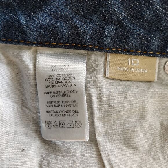 MICHAEL KORS Zipper Cropped Ankle Sz 10 Women's Mid Rise Stretch Jeans - Picture 6 of 6